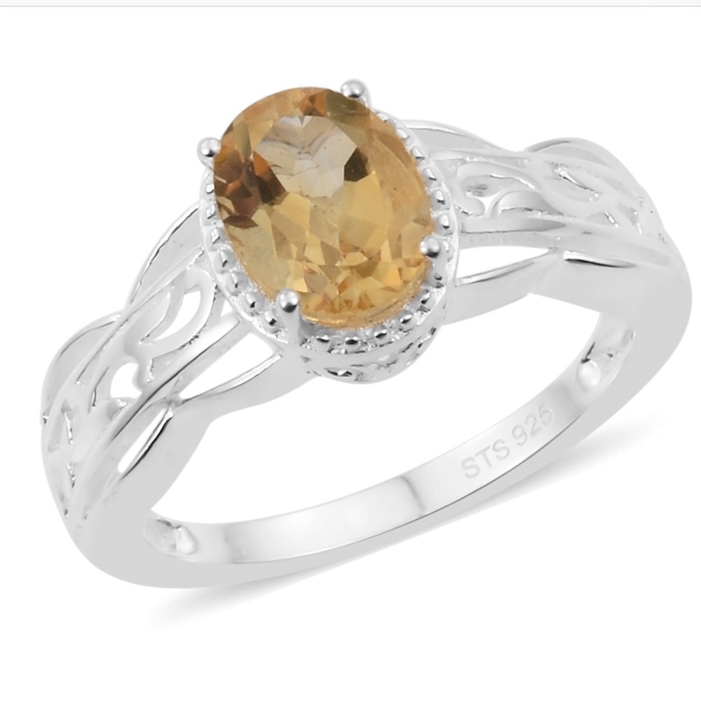 Brazilian Citrine Solitaire size 10